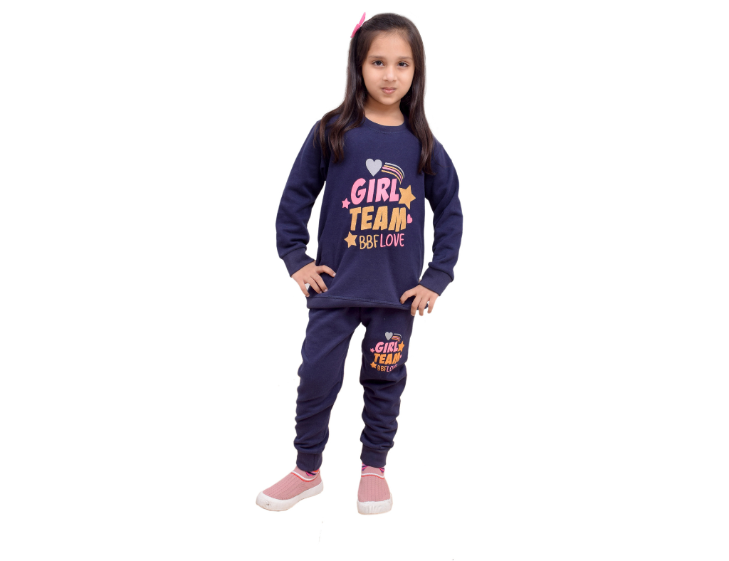 Blue Girl Team Track Suit 2 Pc- 1 Year To 12 Years