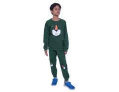 Dark Green Lion Sweat Suit 2 PC