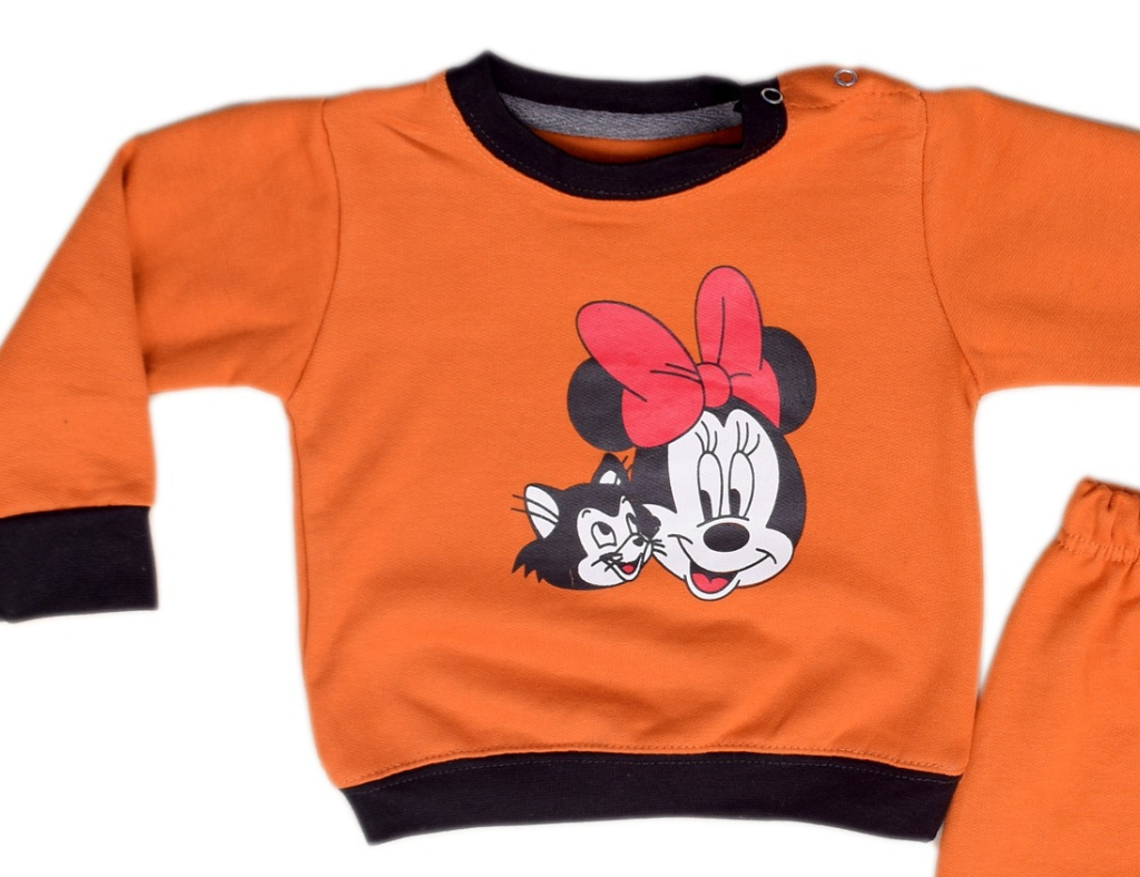 Orange Mini Mouse Infant Sweat Suit 3Months-12 Months