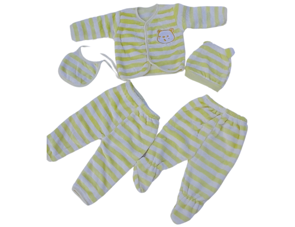 Baby 5 PC Suit light yellow