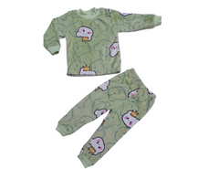 Baby Sleep suit 2 PC Green Moo