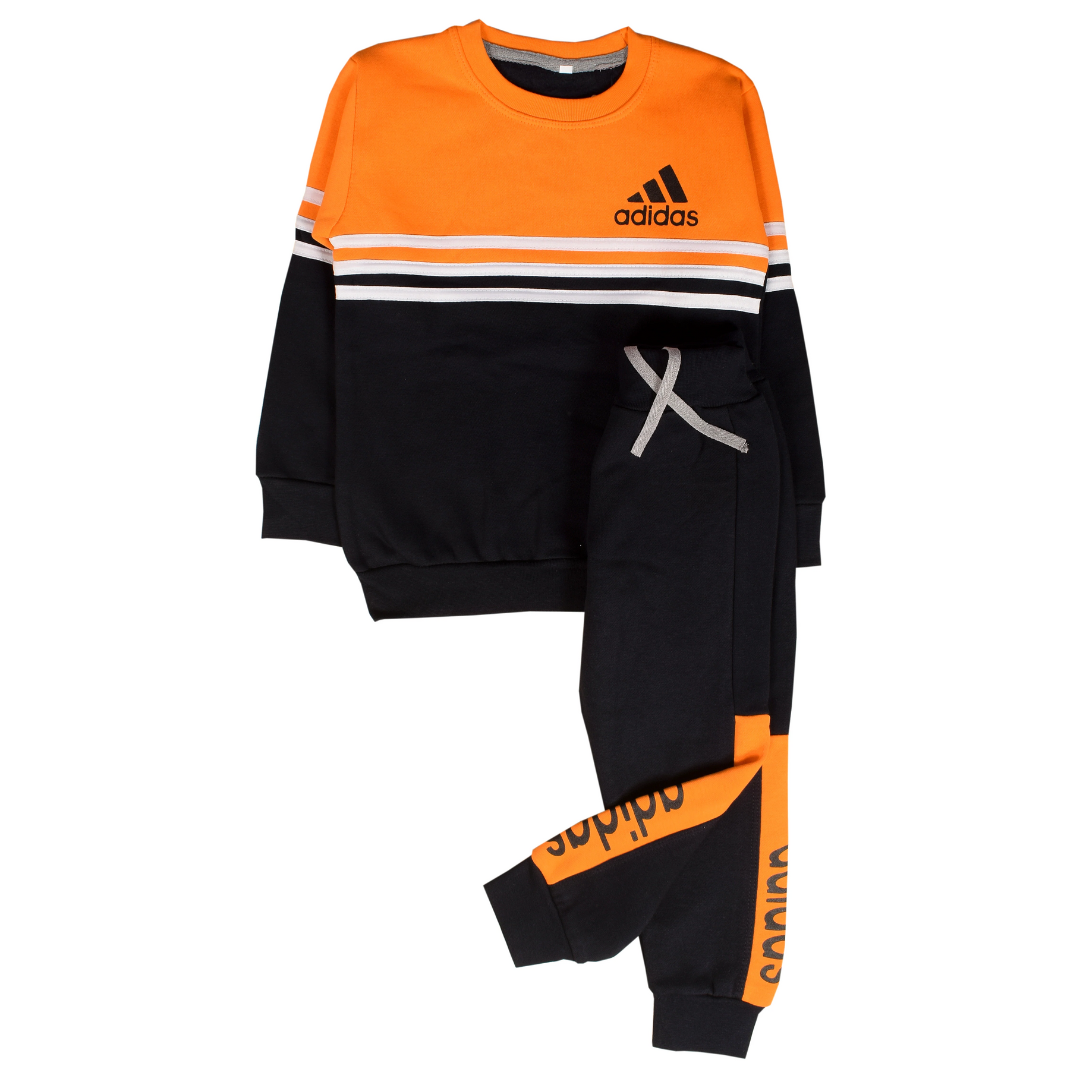 Blue Orange Adidas Track Suit 2 Pc