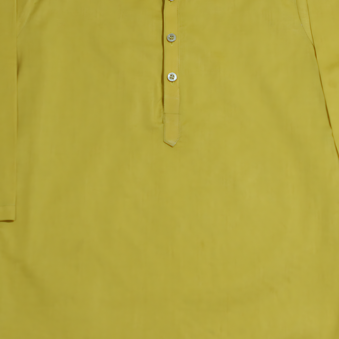 Canary Yellow Plain Lawn-Kids Kurta & Trouser