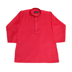 Crimson Red Plain lawn-Boy Kurta & Trouser