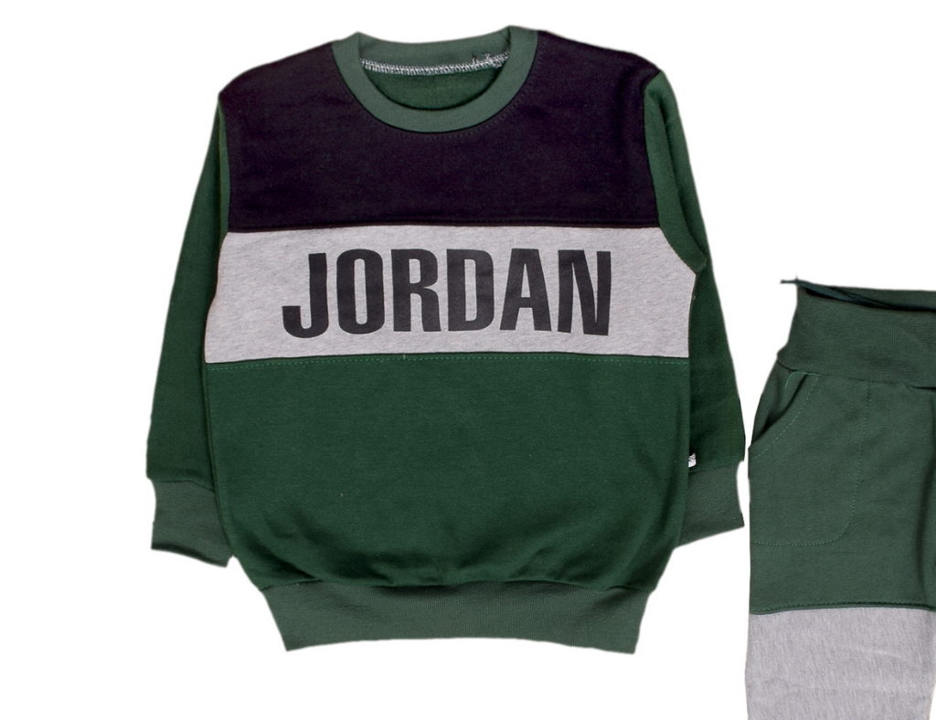 Dark Green Grey Track Suit Boy Jordaan