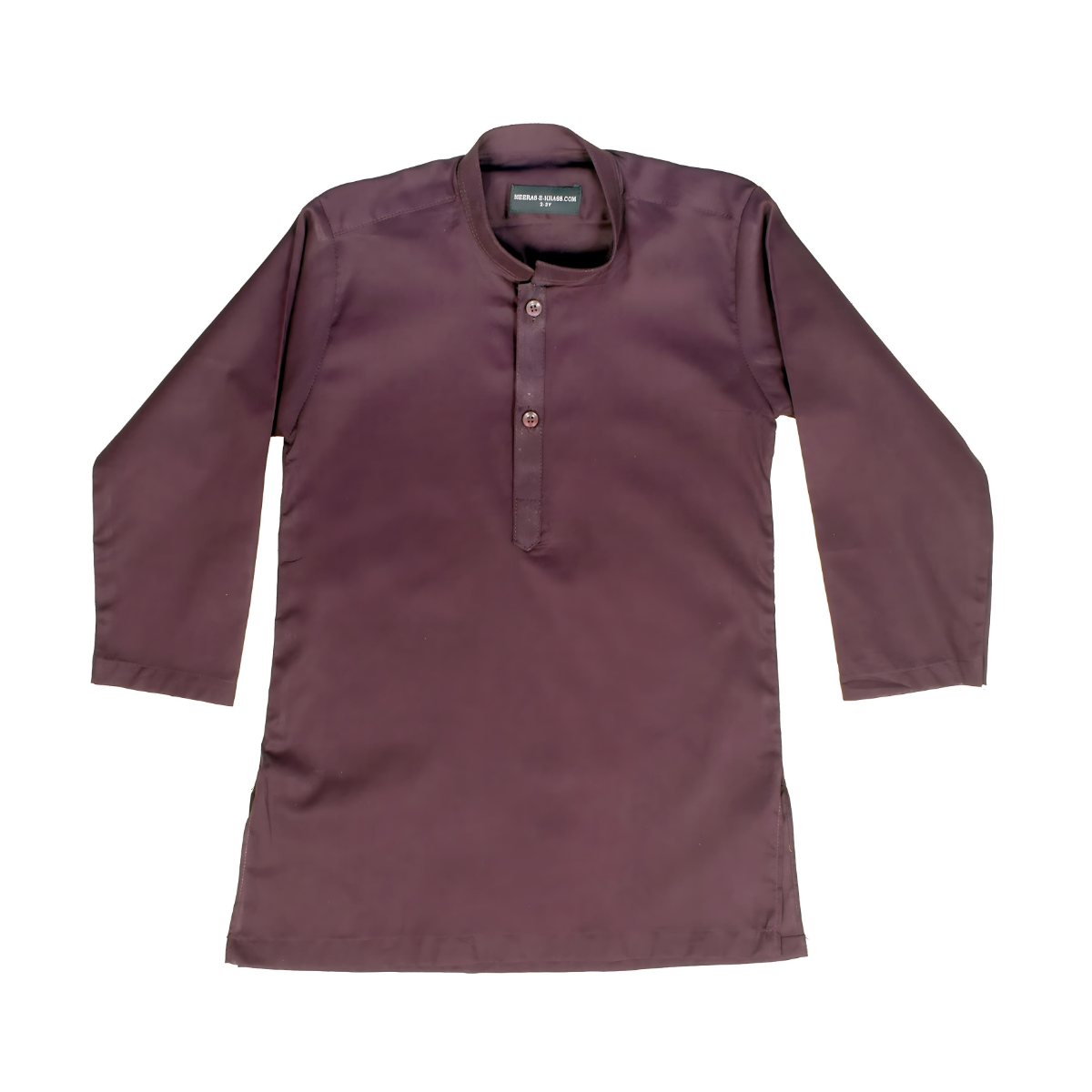 Dark Maroon-Kids Kurta & Trouser