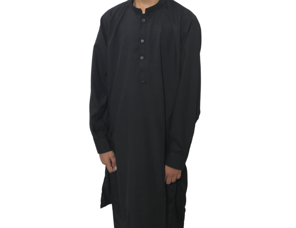 Kids Black Kurta and Trouser