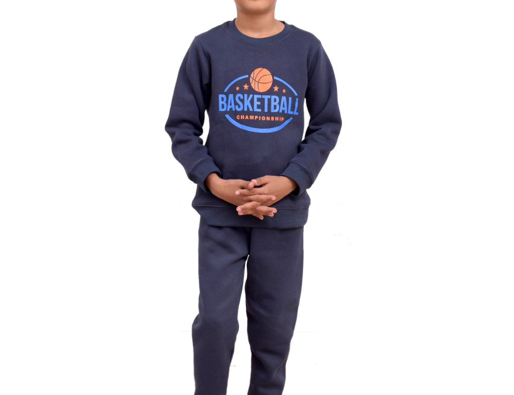 Navy Basket Ball 2 PC Track Suit-1 Years to 10 Years