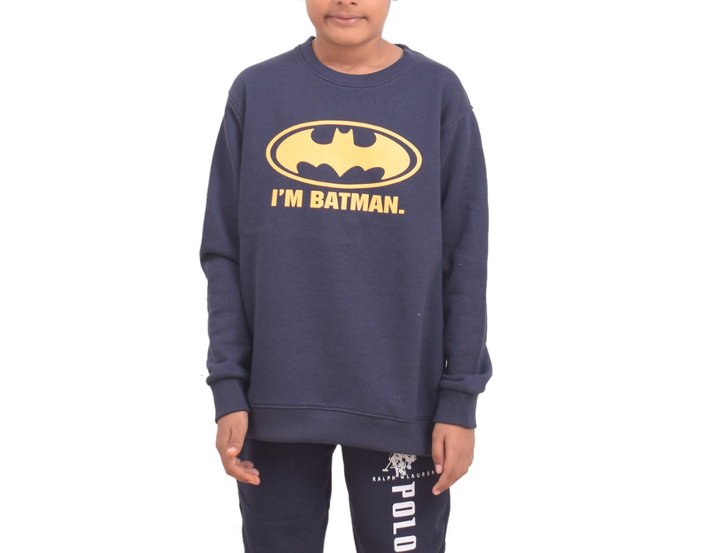 Navy Blue Batman Sweat Shirt Boys