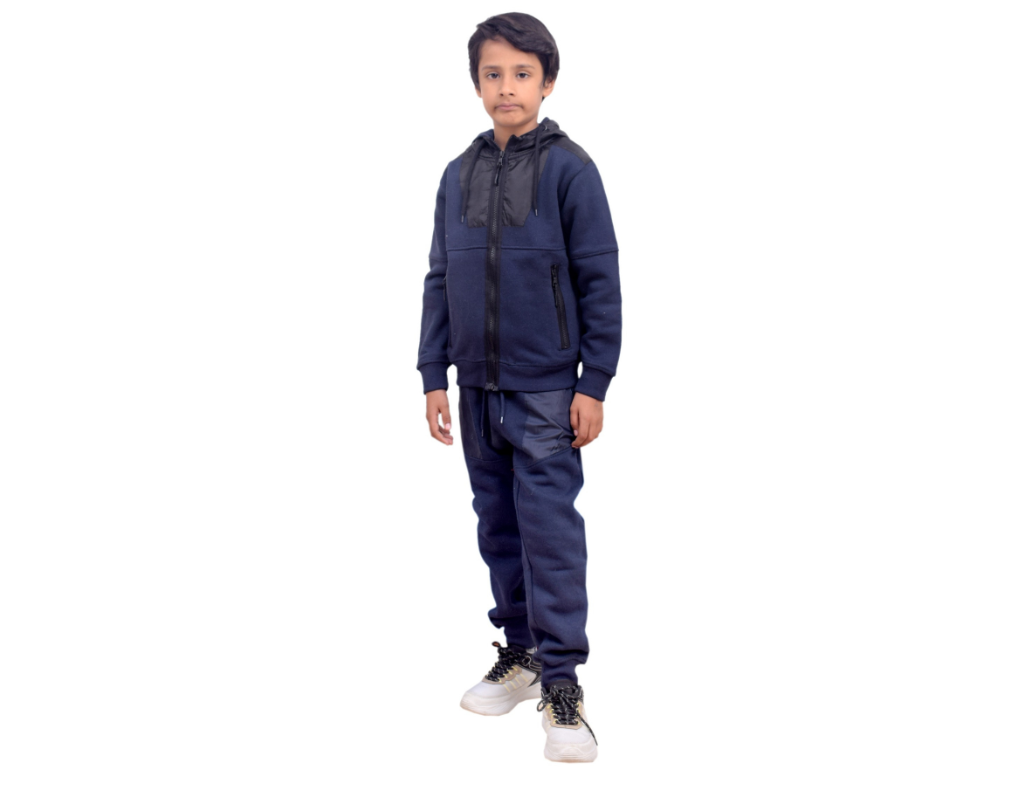 Navy Blue Hooded Sweat Track Suit 5 Years-14 Years