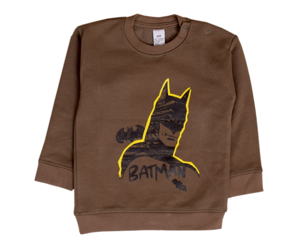 Olive Green Batman Sweat Shirt Boys