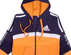 Orange Blue Zipper hoodie