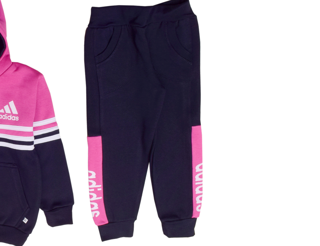 Pink Black Girl Hoodie Track Suit 2 Pc