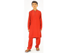 Kids Rust Kurta and Trouser