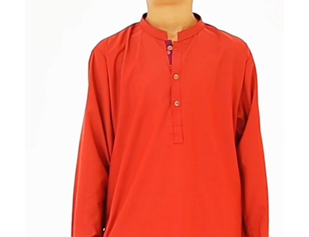 Kids Rust Kurta and Trouser