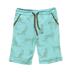 Turquoise Blue Cheeta Shorts