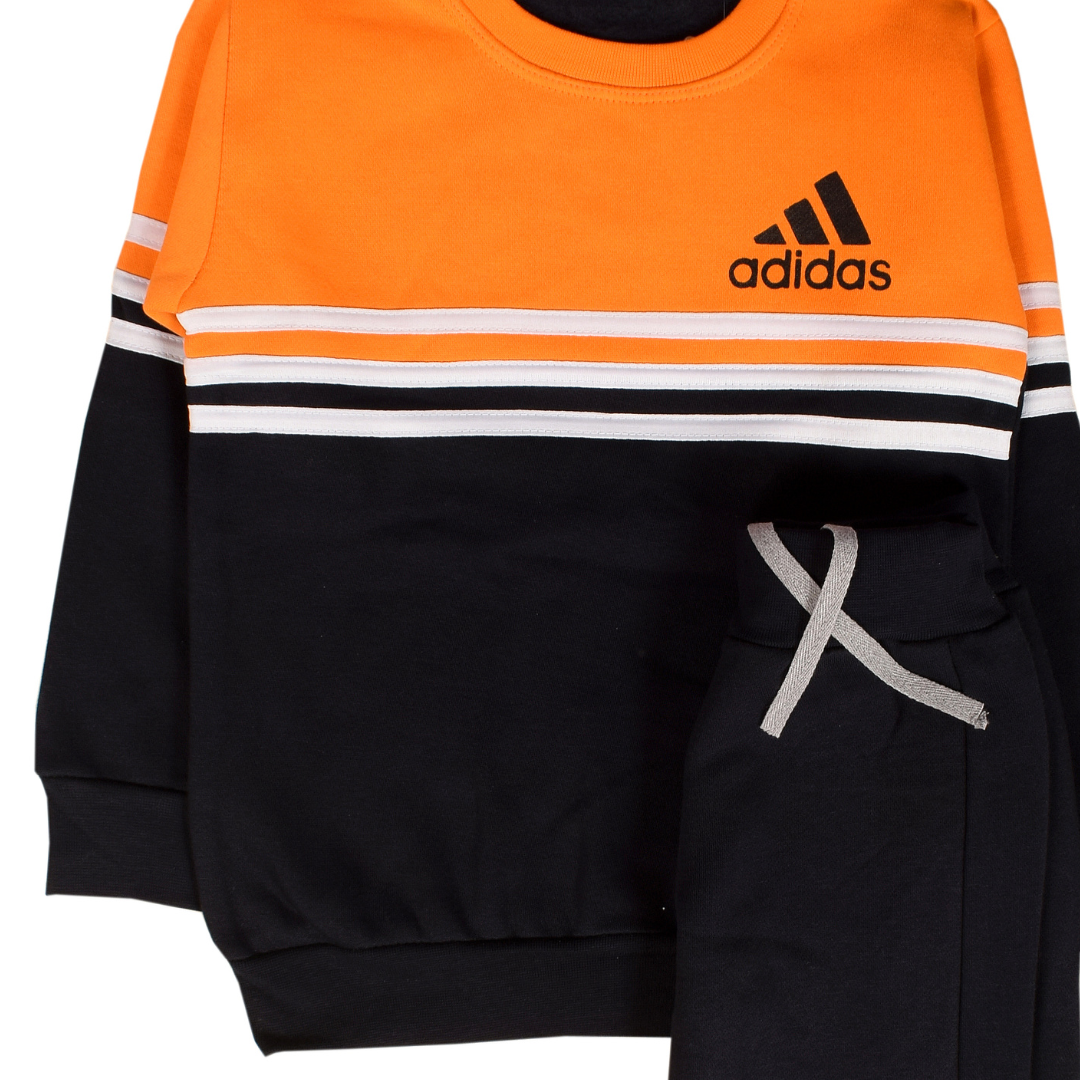 Blue Orange Adidas Track Suit 2 Pc