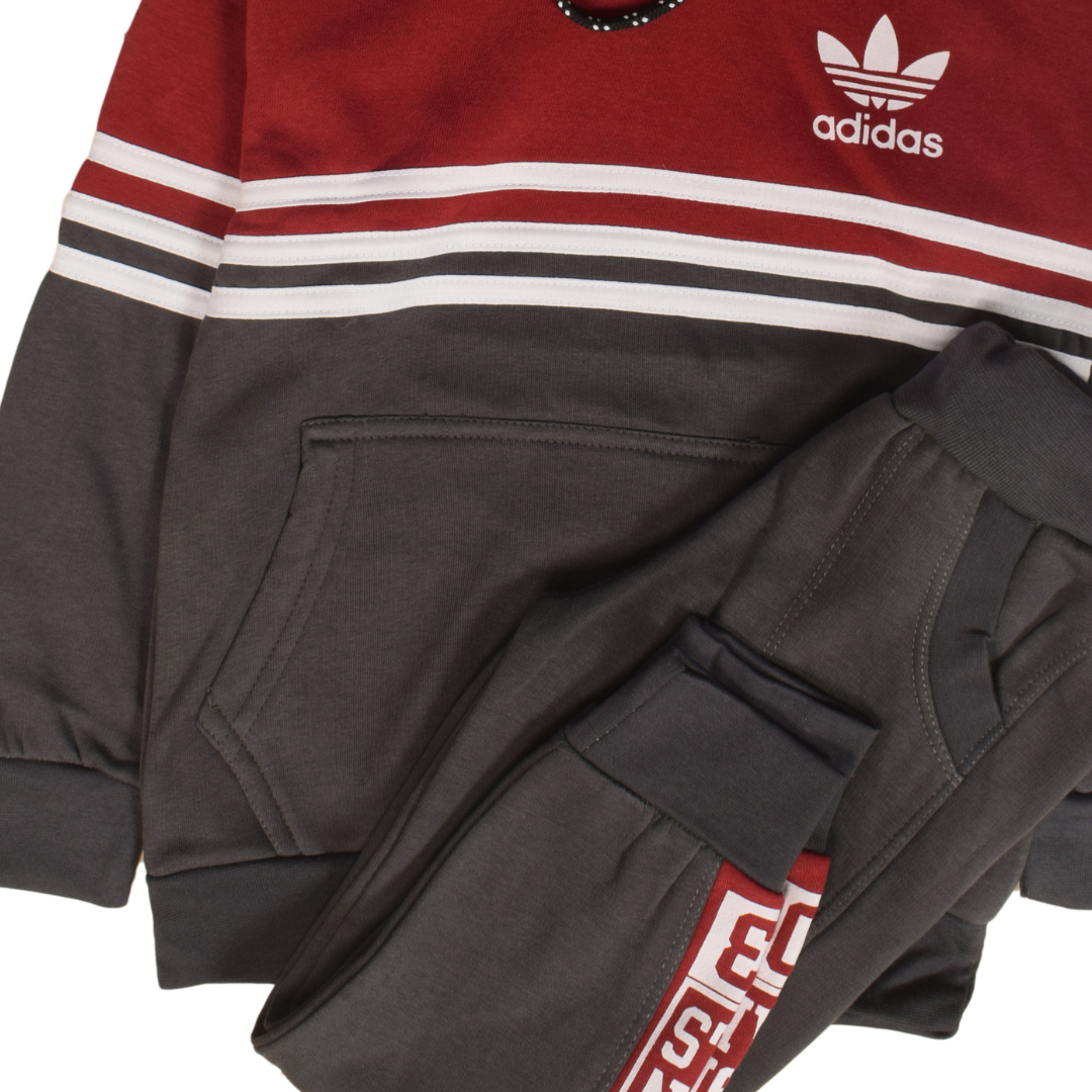 Maroon Hoodie Track Suit 2 PC