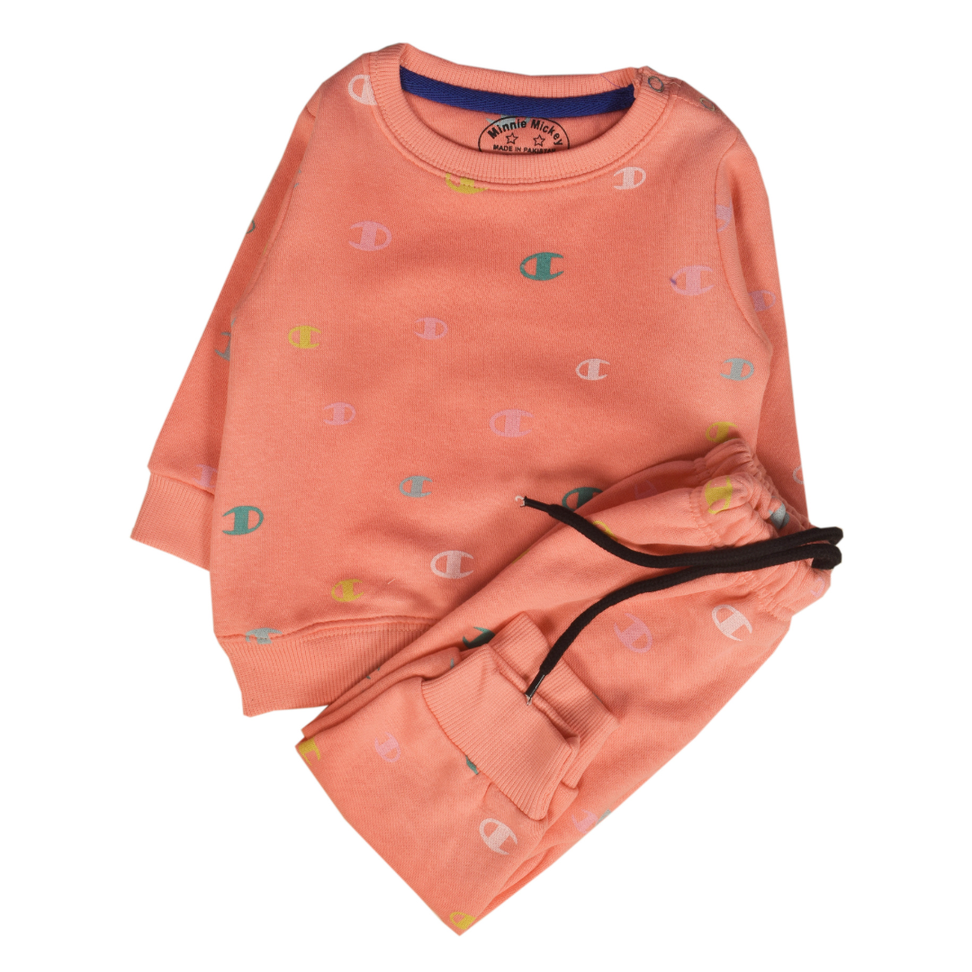 Peach Unisex Sweat Suit 2 PC