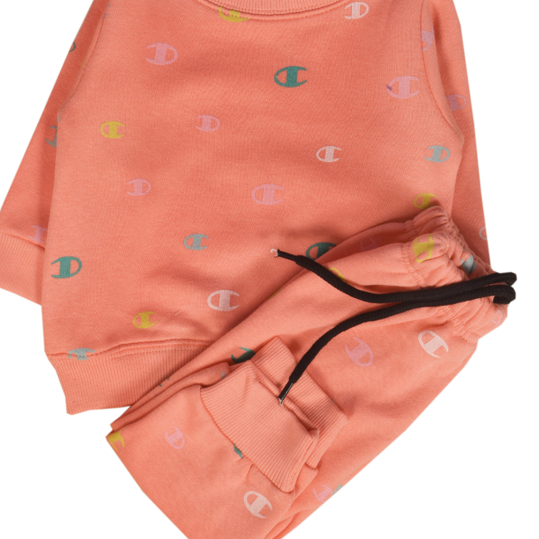 Peach Unisex Sweat Suit 2 PC